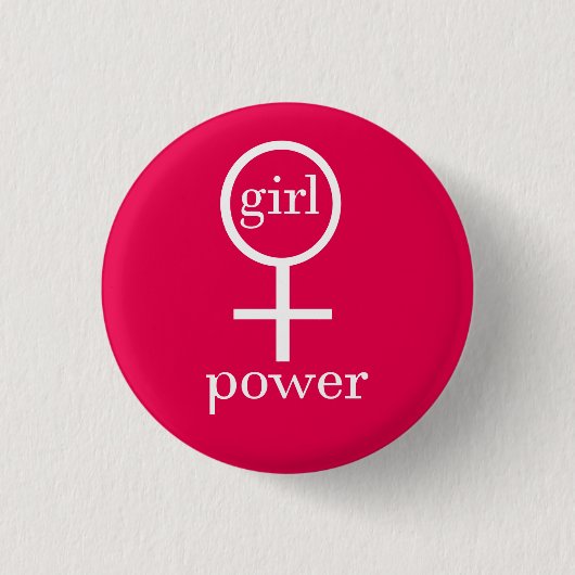 Girl Power Ronde Button 3,2 Cm (Voorkant)