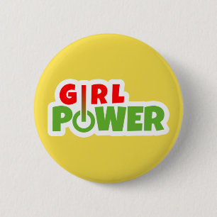 Girl Power Ronde Button 5,7 Cm