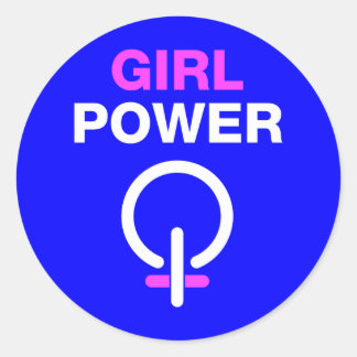 Girl Power Ronde Sticker