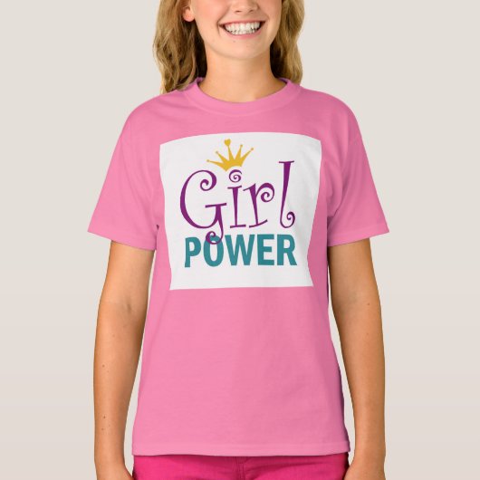 Girl Power ruffled t-shirt (Voorkant)