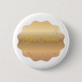 Girl Power Shape Ronde Button 5,7 Cm