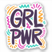Girl Power Sticker (Voorkant)