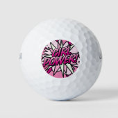 GIRL POWER Stripboek Fun Modern Roze Golfballen (Voorkant)