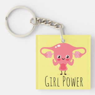 Girl Power / Uterus Puns / Uterus Jokes Sleutelhanger