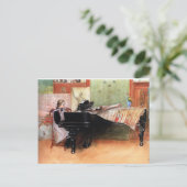 Girl Pplay Piano Briefkaart (Staand voorkant)