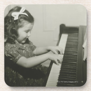 Girl Pplay Piano Onderzetter