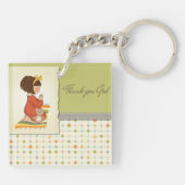 Girl Praying Sleutelhanger (Achterkant)