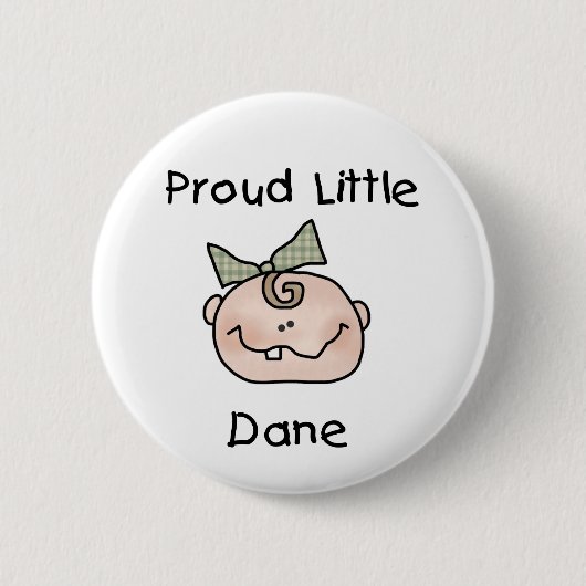 Girl Proud Danish Baby Ronde Button 5,7 Cm (Voorkant)