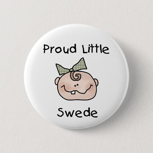 Girl Proud Swedish Baby Ronde Button 5,7 Cm (Voorkant)