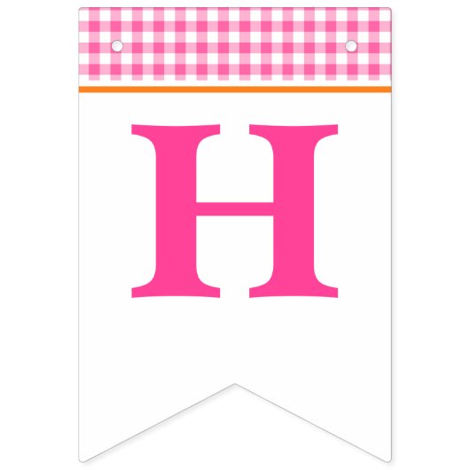 Girl Pumpkin Patch Tractor Pink Happy Birthday Vlaggetjes (Tweede vlag)