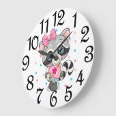 Girl Raccoon Grote Klok (Hoek)