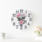 Girl Raccoon Grote Klok (Huis)