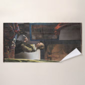 Girl Reading a Letter à Open Window, Vermeer (Serviette de bain)