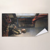 Girl Reading a Letter à Open Window, Vermeer (Serviette de bain)