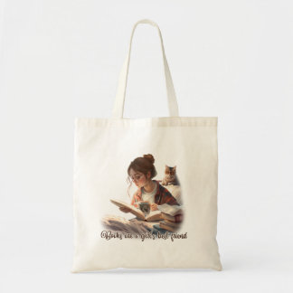 Girl Reading Book | Boekoverzichten Tote Bag