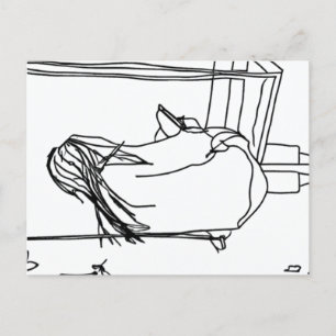 Girl Reading Briefkaart