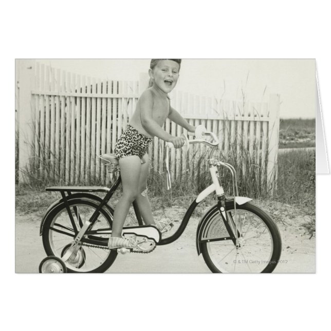 Girl Riding Bicycle (Voorkant Horizontaal)