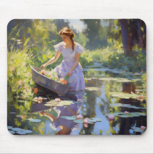 Girl River Impressionisme Muismat