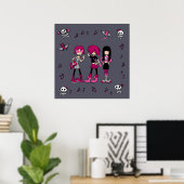 Girl rock band poster (Thuiskantoor)