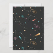 Girl Rocket Ship Space Invitation Anniversaire (Dos)