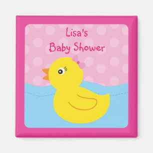 Girl Rubber Ducky Duck Party Favor Magnets Magneet