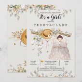 Girl Rustic Farm Country Baby shower Invitation (Devant / Derrière)