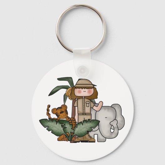 Girl Safari Sleutelhanger (Voorkant)