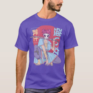 Girl Samurai Anime Otaku Warrior Ninja Manga Japan T-shirt
