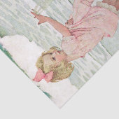  Girl Sandy Beach Nautical Ocean Tissuepapier (Detail)