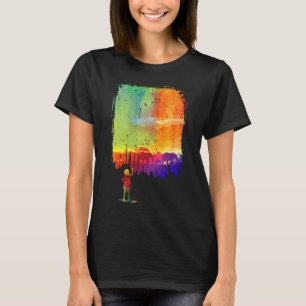 Girl schildert een Safari-Afbeelding op de muur me T-shirt