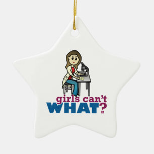 Girl Scientist Keramisch Ornament