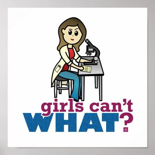 Girl Scientist Poster (Voorkant)