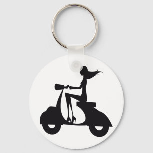 Girl Scooter zwart Sleutelhanger
