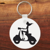 Girl Scooter zwart Sleutelhanger (Voorkant)