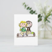 Girl Scout Junior Brownie Briefkaart (Staand voorkant)