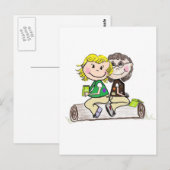 Girl Scout Junior Brownie Briefkaart (Voorkant / Achterkant)