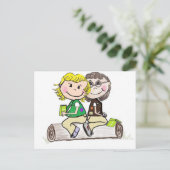 Girl Scout Junior Brownie Briefkaart (Staand voorkant)