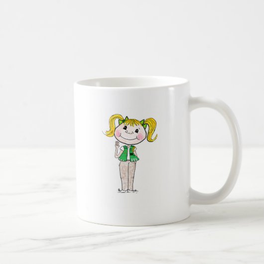 Girl Scout Junior die de belofte gestand doet Koffiemok (Rechts)