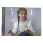 Girl Sewing, Bouguereau Groot Cadeauzakje (Achterkant)