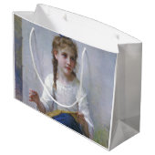 Girl Sewing, Bouguereau Groot Cadeauzakje (Achterkant Gekanteld)