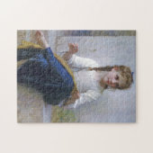 Girl Sewing, Bouguereau Legpuzzel (Horizontaal)