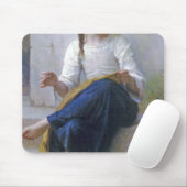 Girl Sewing, Bouguereau Muismat (Met muis)