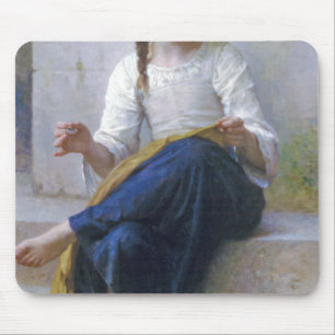 Girl Sewing, Bouguereau Muismat