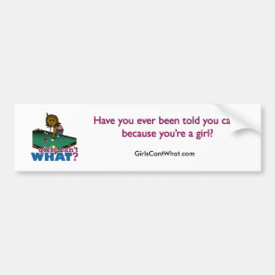 Girl Shooting Pool Bumpersticker
