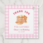 Girl Short Stack Pannenkoek Verjaardag Bedankt Bedankjes Labels (Achterkant)