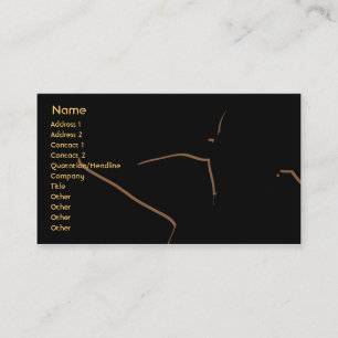 Girl silhouette in brown - Business Visitekaartje
