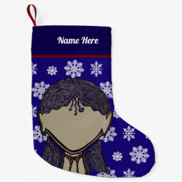 Girl Silhouette Xmas stocking. Kleine Kerstsok
