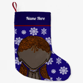 Girl Silhouette Xmas stocking. Kleine Kerstsok