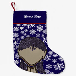Girl Silhouette Xmas stocking. Kleine Kerstsok