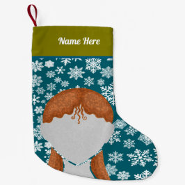 Girl Silhouette Xmas stocking. Kleine Kerstsok
